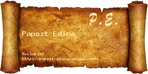 Papszt Edina névjegykártya